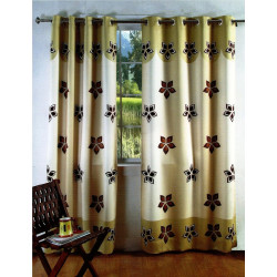 3D Printed Blackout Fabric Pack of 1 Curtain for Bedroom (Illusion of Flowers)