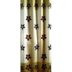 3D Printed Blackout Fabric Pack of 1 Curtain for Bedroom (Illusion of Flowers)