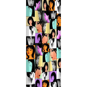 3D Printed Blackout Fabric Pack of 1 Curtain for Bedroom (Girl’s Faces)