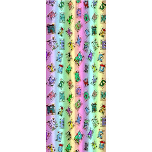 3D Printed Blackout Fabric Pack of 1 Curtain for Bedroom (English Alphabets)