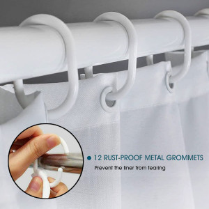 3D Printed Waterproof Polyester Pack of 1 Shower Curtain for Bathroom with 12 Hooks (The Frozen)