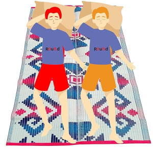 High Quality & Reversible Plastic Chatai Mat for Living Room & Picnic on Floor Sitting & Sleeping (Assorted Pack of 1)
