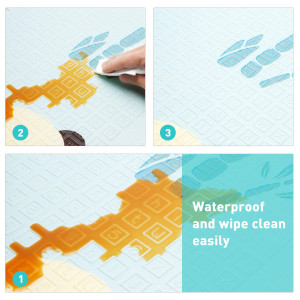 Reversible & Foldable Baby Play Foam Mat for Crawling baby & Picnic on Floor Sitting & Sleeping (6.5 Feet x 6 Feet x 8 mm)