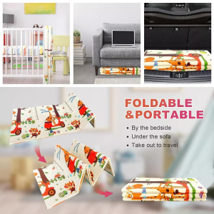 Reversible & Foldable Baby Play Foam Mat for Crawling baby & Picnic on Floor Sitting & Sleeping (6.5 Feet x 6 Feet x 8 mm)