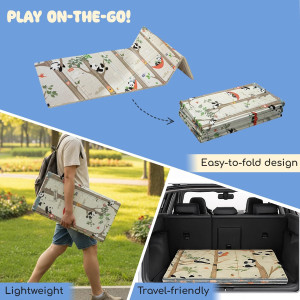 Reversible & Foldable Baby Play Foam Mat for Crawling baby & Picnic on Floor Sitting & Sleeping (6.5 Feet x 6 Feet x 8 mm)