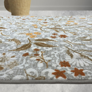 Welspun Anti – Skid & Machine Washable 981 GSM Polyester Carpet for Living Room, Bedroom & Dining Area (Beige)