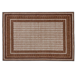 Welspun Anti – Skid & Machine Washable 981 GSM Polyester Carpet for Living Room, Bedroom & Dining Area (Dark Brown)