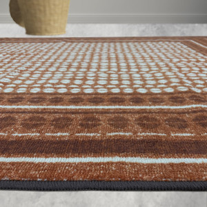 Welspun Anti – Skid & Machine Washable 981 GSM Polyester Carpet for Living Room, Bedroom & Dining Area (Dark Brown)