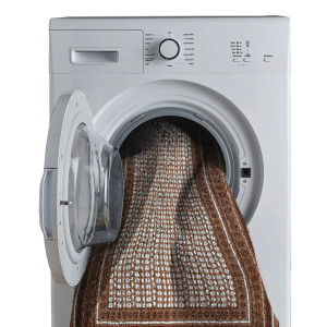 Welspun Anti – Skid & Machine Washable 981 GSM Polyester Carpet for Living Room, Bedroom & Dining Area (Dark Brown)