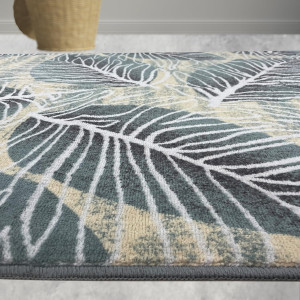 Welspun Anti – Skid & Machine Washable 981 GSM Polyester Carpet for Living Room, Bedroom & Dining Area (Grey)
