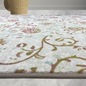 Welspun Anti – Skid & Machine Washable 981 GSM Polyester Carpet for Living Room, Bedroom & Dining Area (Light Beige)