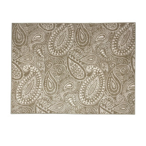Welspun Anti – Skid & Machine Washable 981 GSM Polyester Carpet for Living Room, Bedroom & Dining Area (Light Brown)