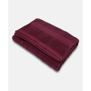 Jockey 100% Cotton Terry Ultrasoft and Highly Absorbent 600 GSM Solid Bath Towel for Bathroom (Burgundy)