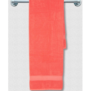 Jockey 100% Cotton Terry Ultrasoft and Highly Absorbent 600 GSM Solid Bath Towel for Bathroom (Coral)