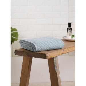 SPACES 100% Cotton Terry Ultrasoft and Quick Absorbent 420 GSM Solid Bath Towel for Bathroom (Delicate Blue)