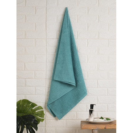 SPACES 100% Cotton Terry Ultrasoft and Quick Absorbent 420 GSM Solid Bath Towel for Bathroom (Dusty Turquoise)
